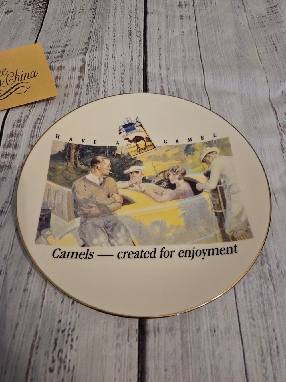 Vintage Camel Decorative Plate - Ivory China